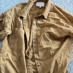 Tan Button Jacket. Work once